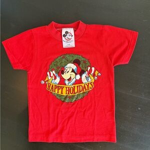Vintage kids Disney Red Happy Holidays Kids T-Shirt